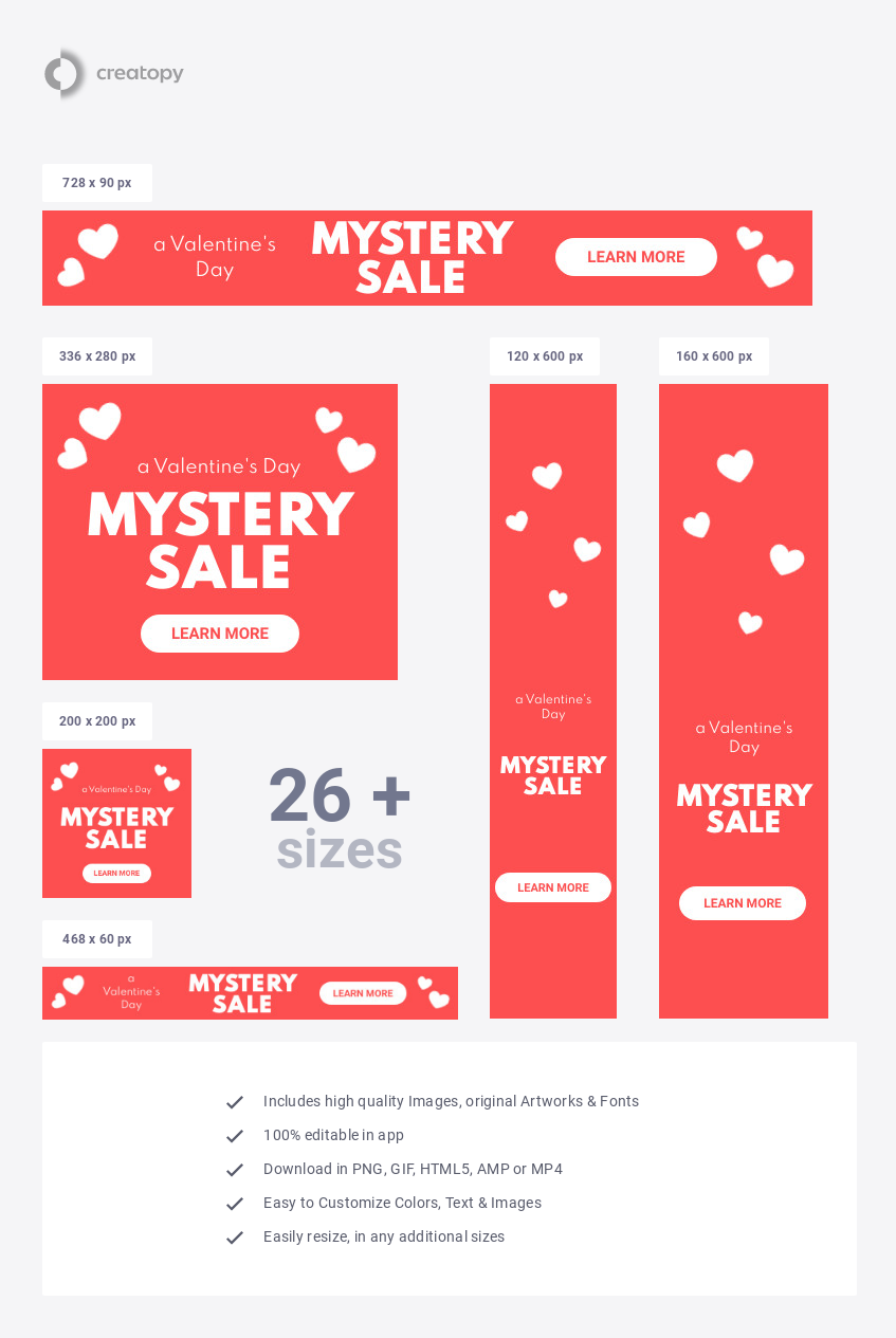 Valentine's Day Mystery Sale - display