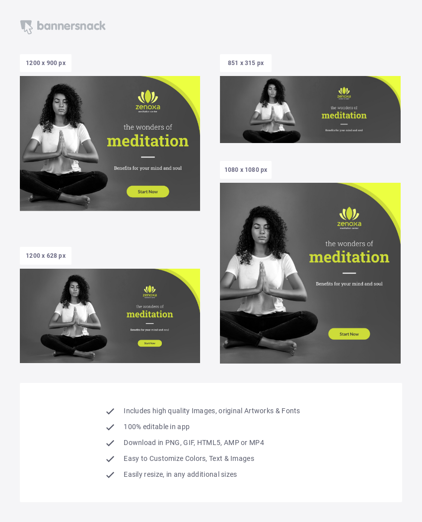 Meditation Ad Template - social