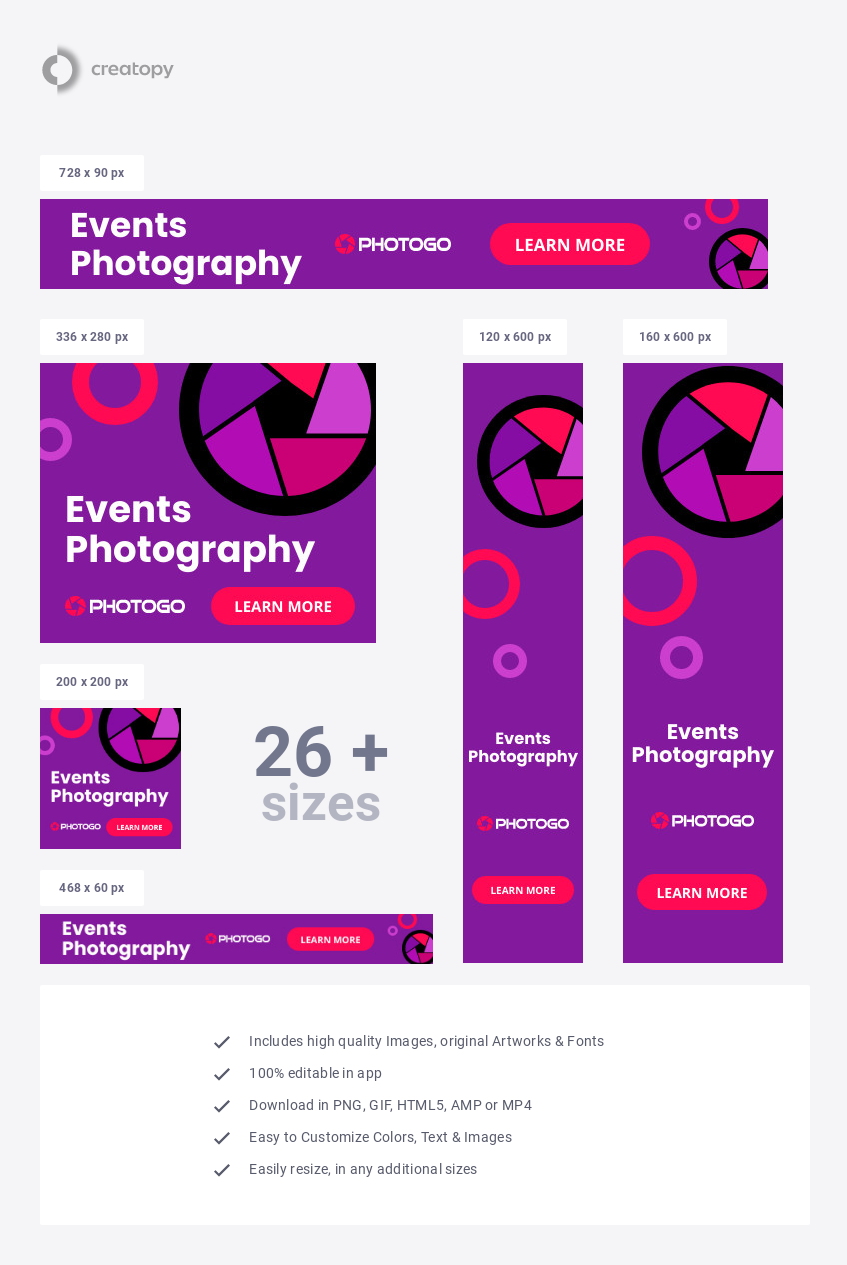 Photogo Events Photography  - display