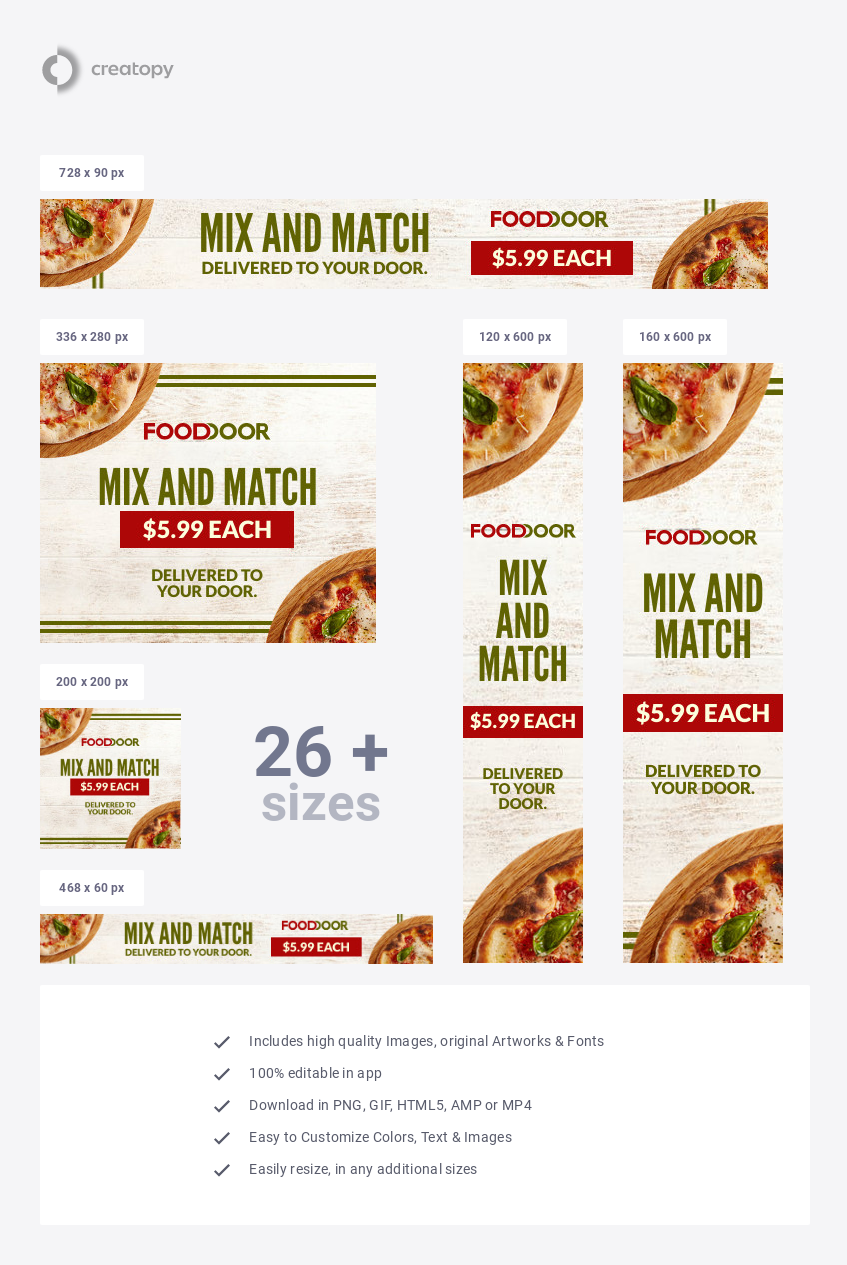 Mix and Match Pizza - display