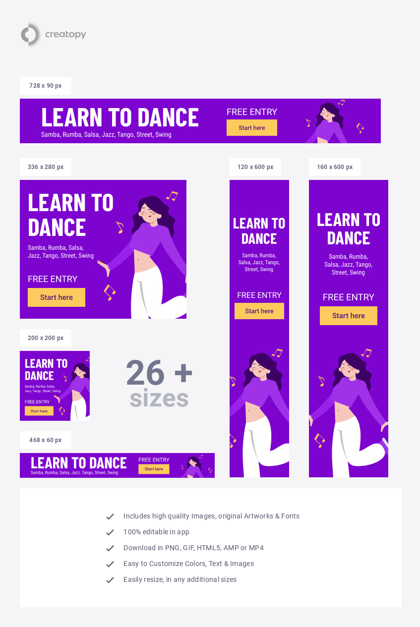 Learn to Dance with Free Entry - display