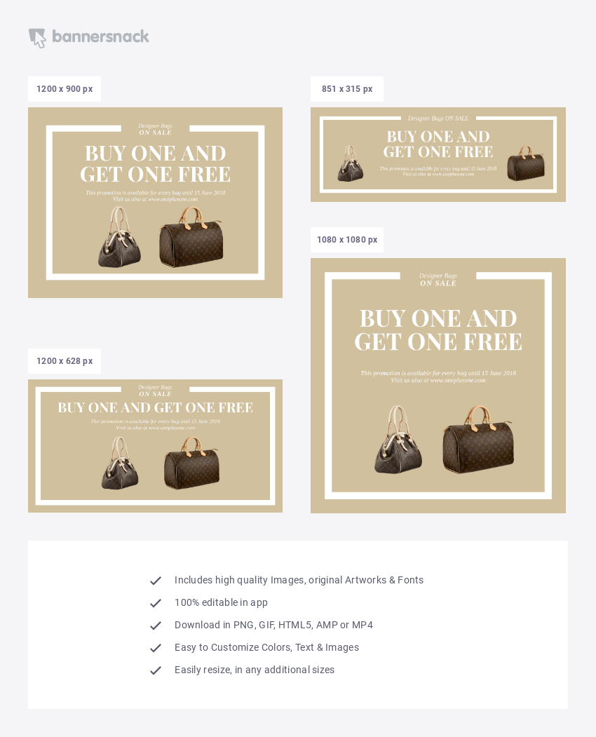 Buy One Get One Free Facebook Post Template - social