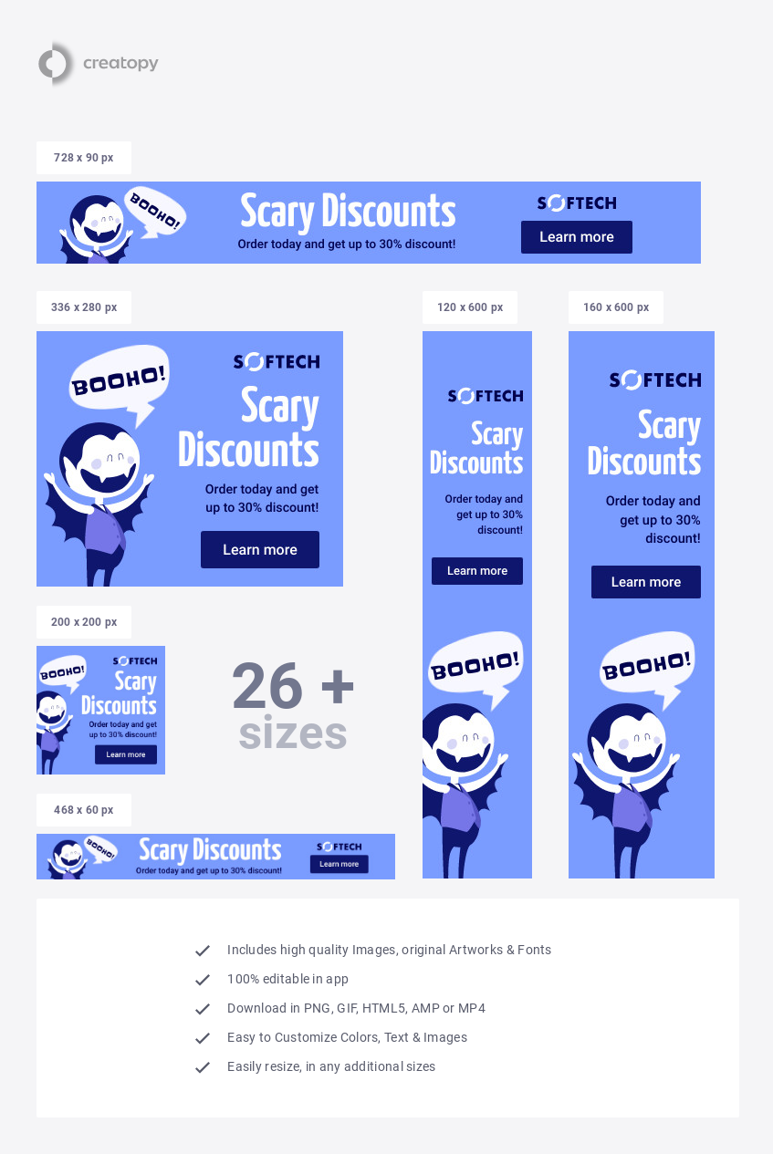 Halloween Vampire Scary Discounts - display