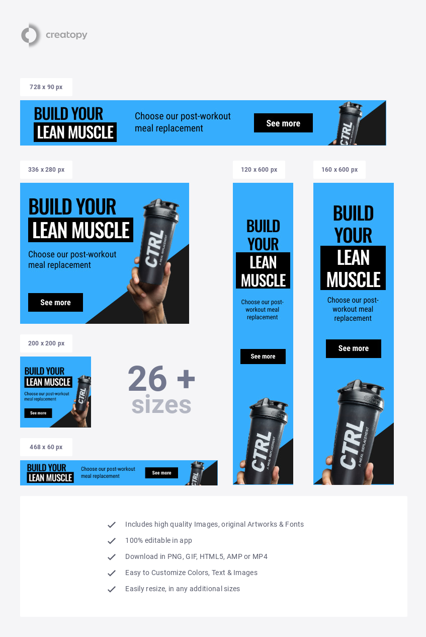 Workup Nutrition Ad Template - display