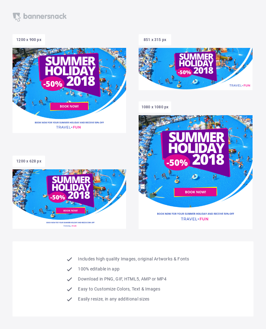 Summer Holiday Ad Template - social