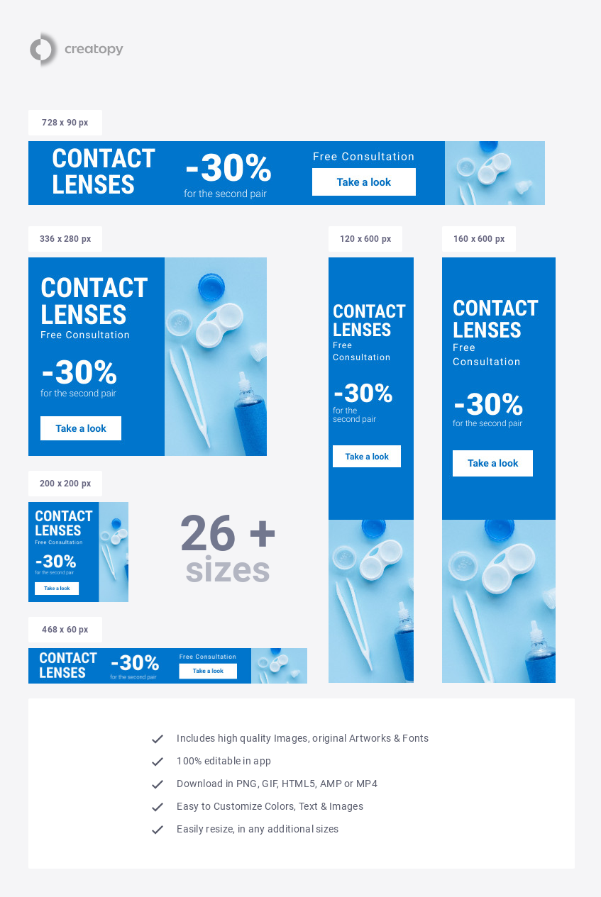 Contact Lenses Promo - display