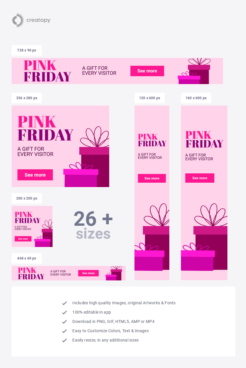 Pink Friday Gift for Every Visitor - display