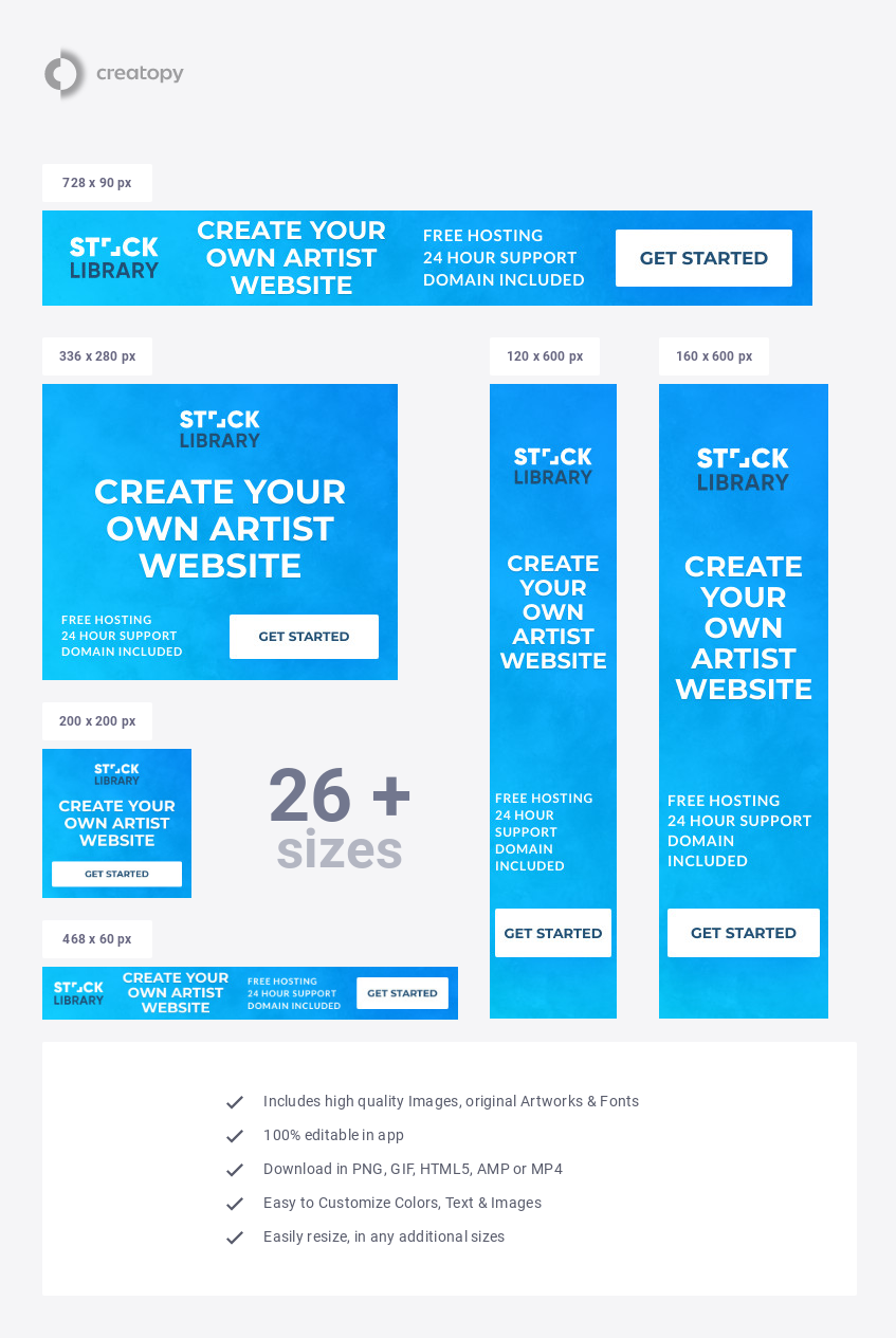 Create You Own Artist Website - display