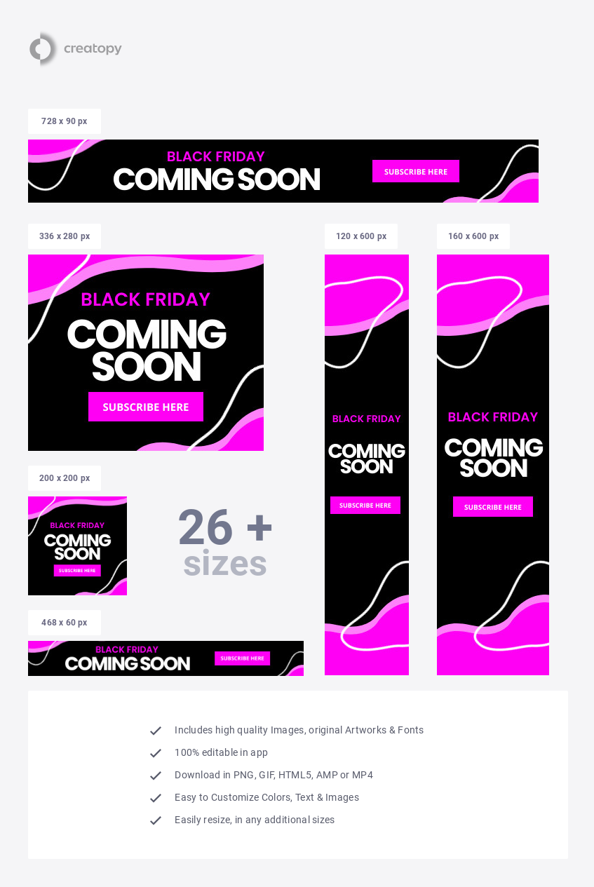 Pink Black Friday Coming Soon  - display