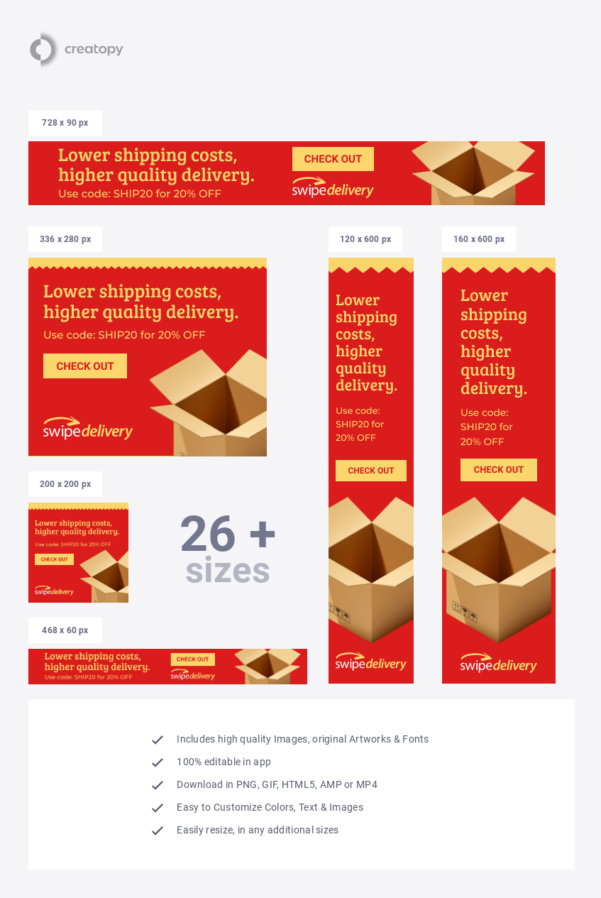 Delivery Service Banner Ad Template