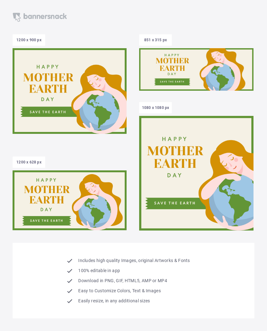 Save Mother Earth Illustration - social