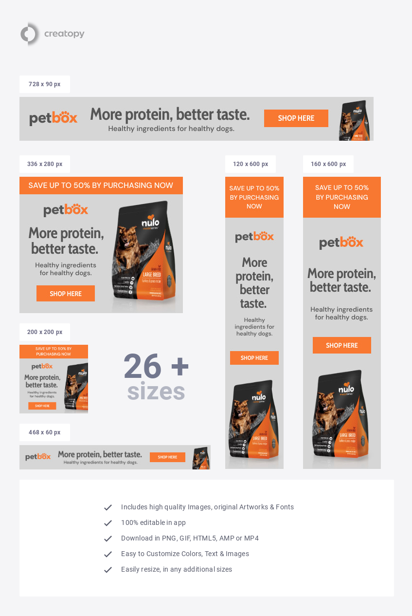 Petbox More Protein Dog Food - display
