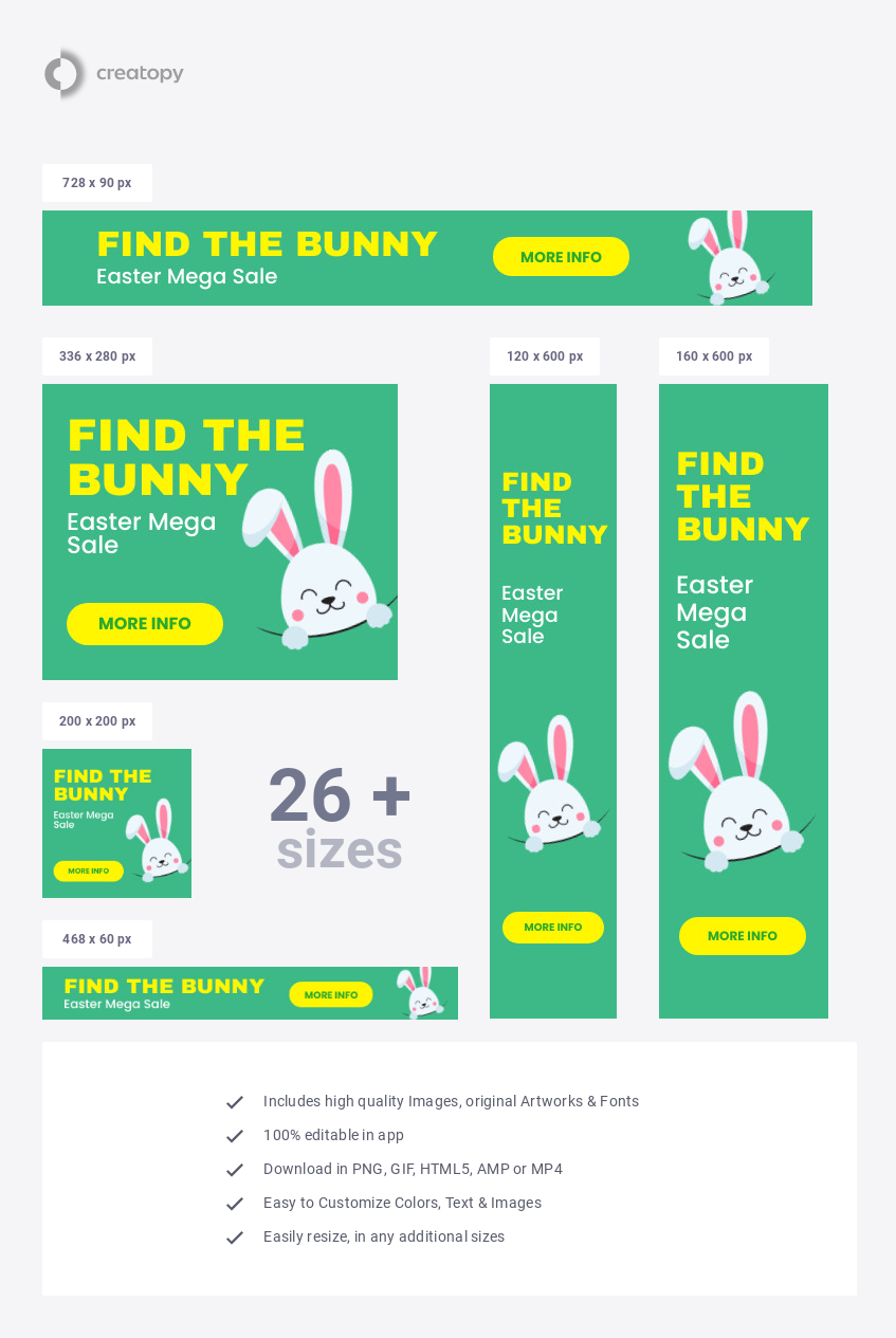 Find the Bunny Easter Mega Sale - display