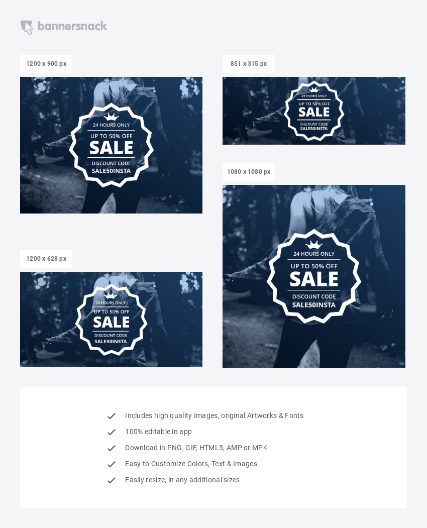 24 Hours Discount - Ad template - social