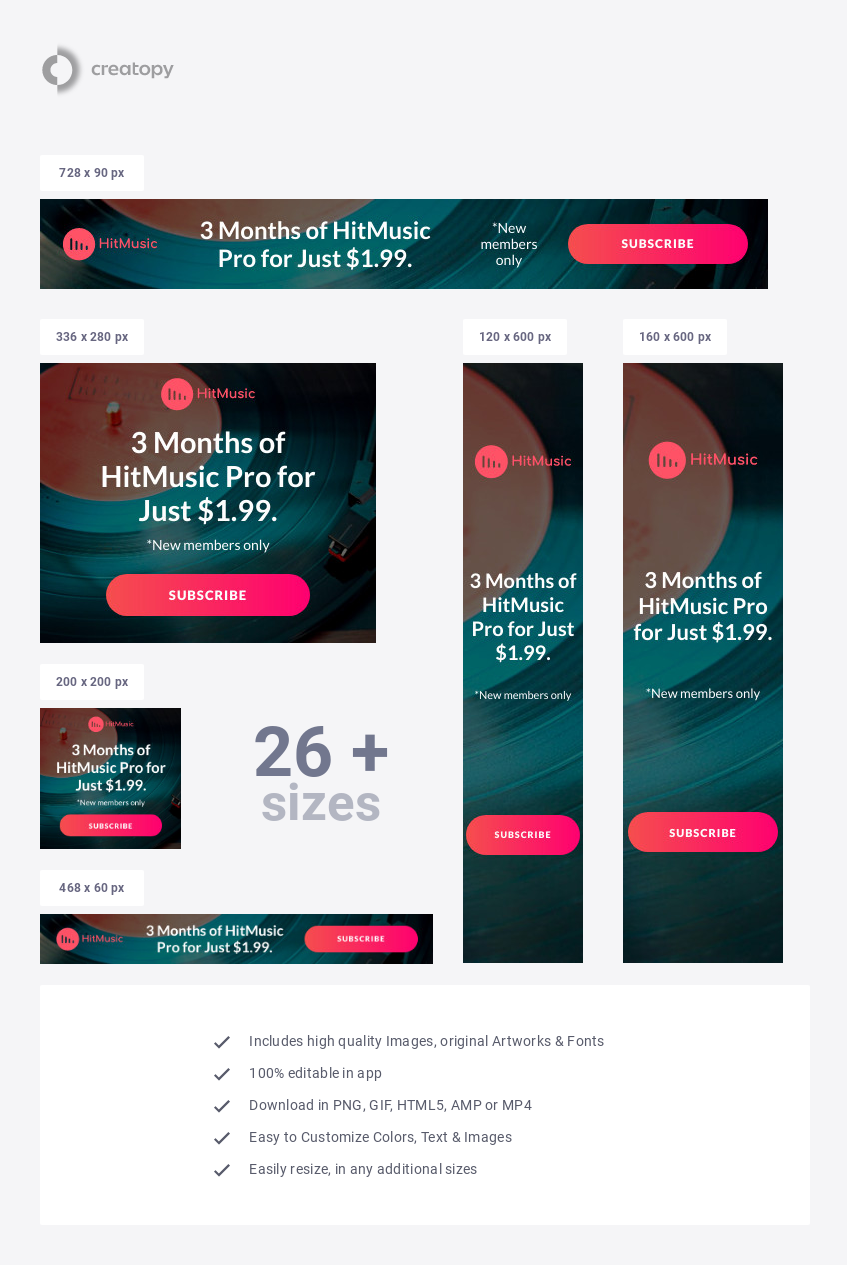 HitMusic Pro Monthly Subscription - display