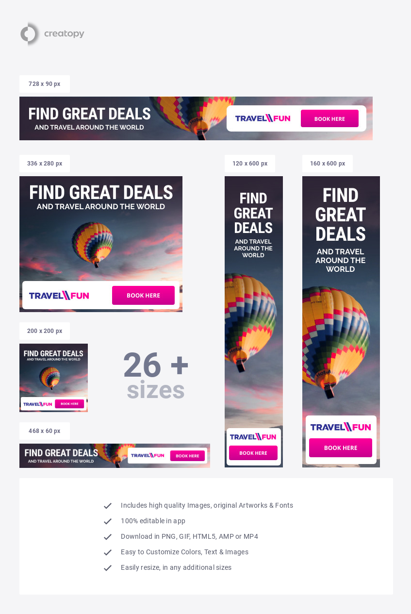 Great Deals to Travel Around - display
