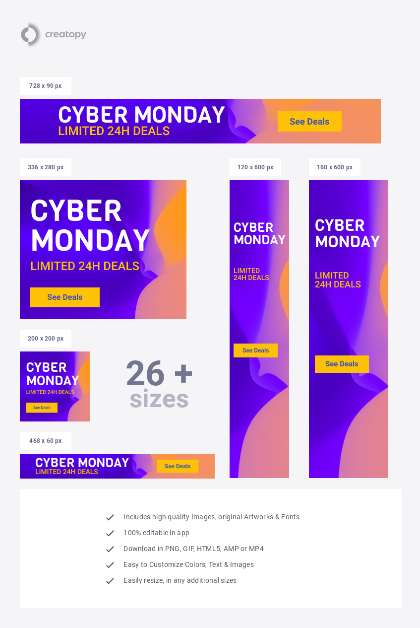 Cyber Monday Limited 24h Deals - display