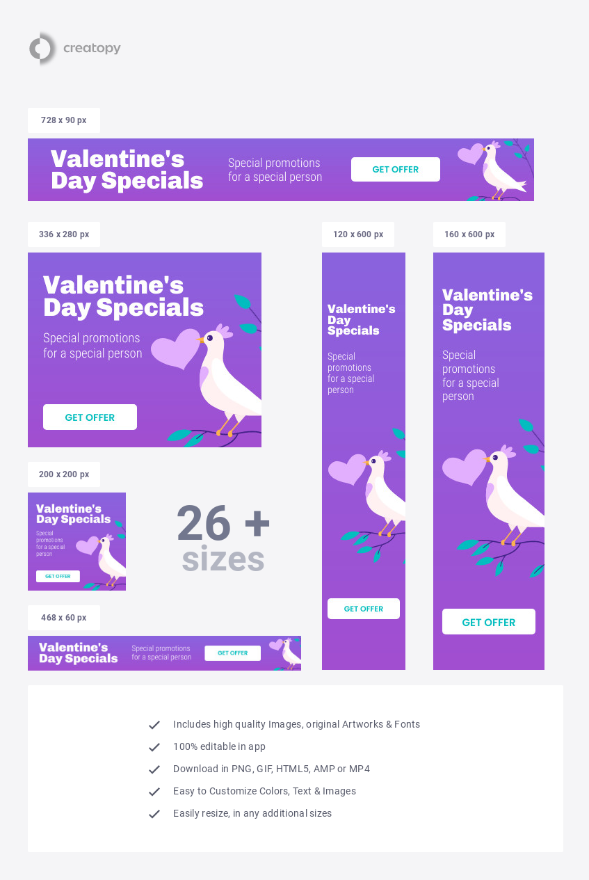  Valentine's Day Dove Specials - display