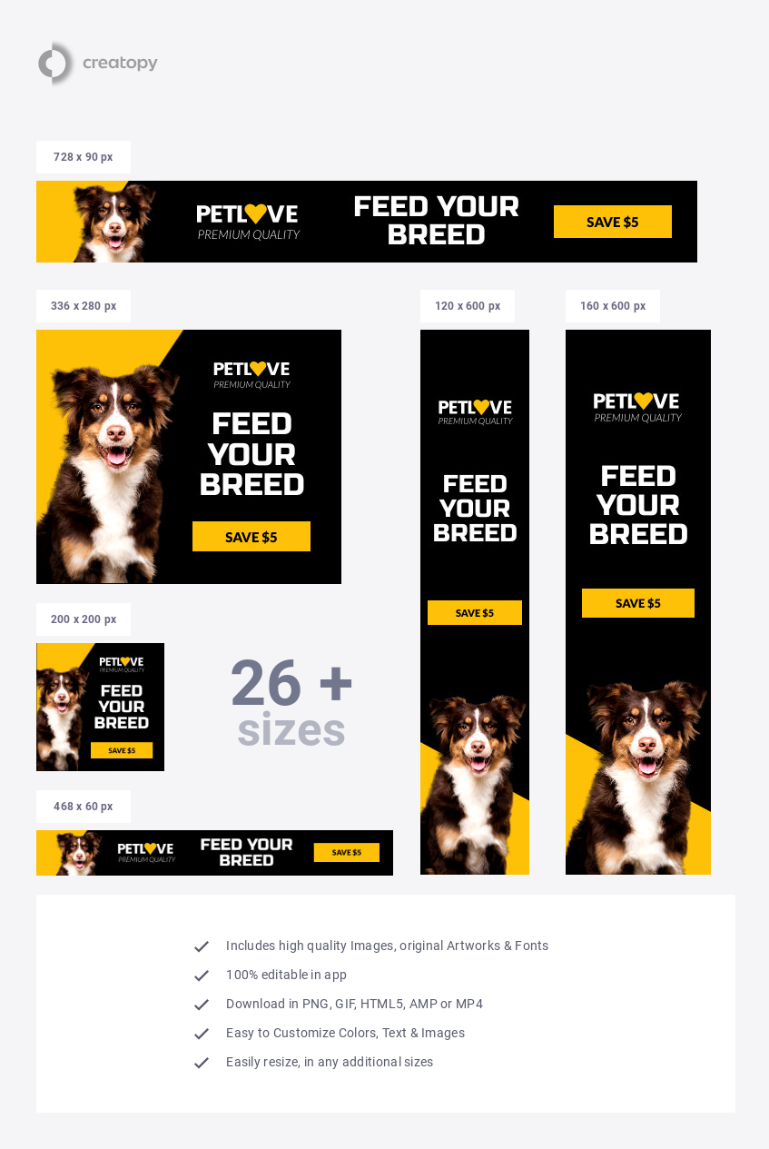 Feed Your Breed Pet Love - display