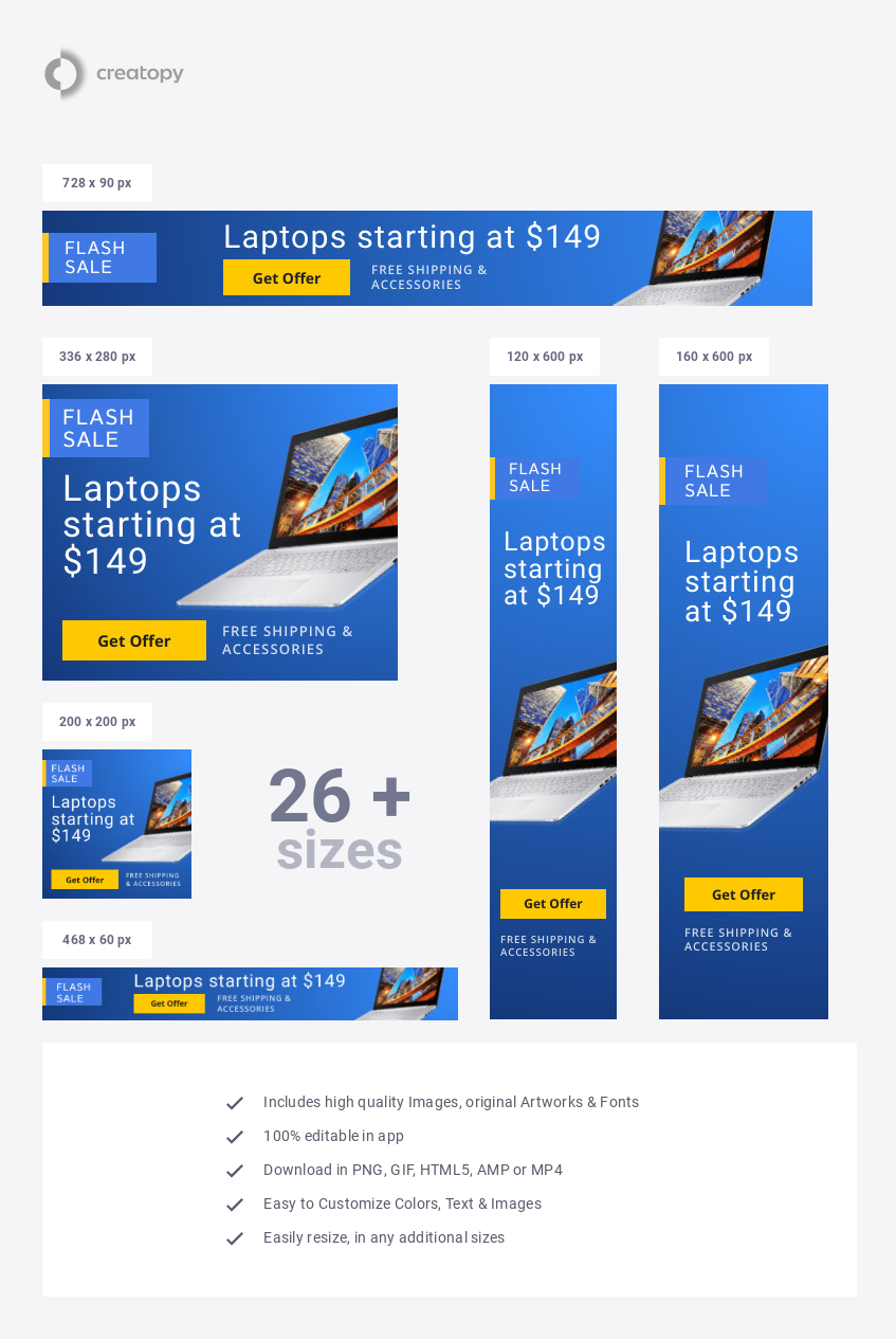 Blue Laptop Flash Sales  - display