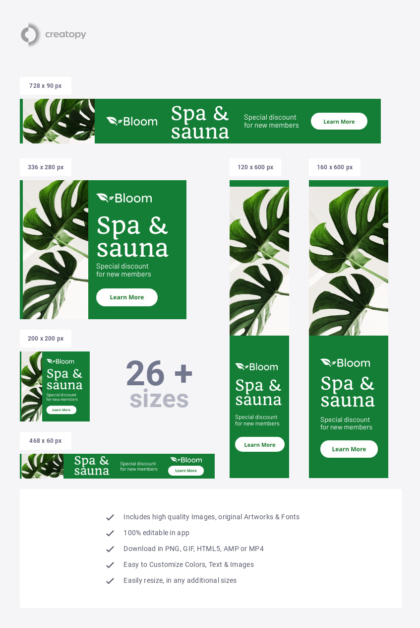 Spa and Sauna Special New Member Discount - display