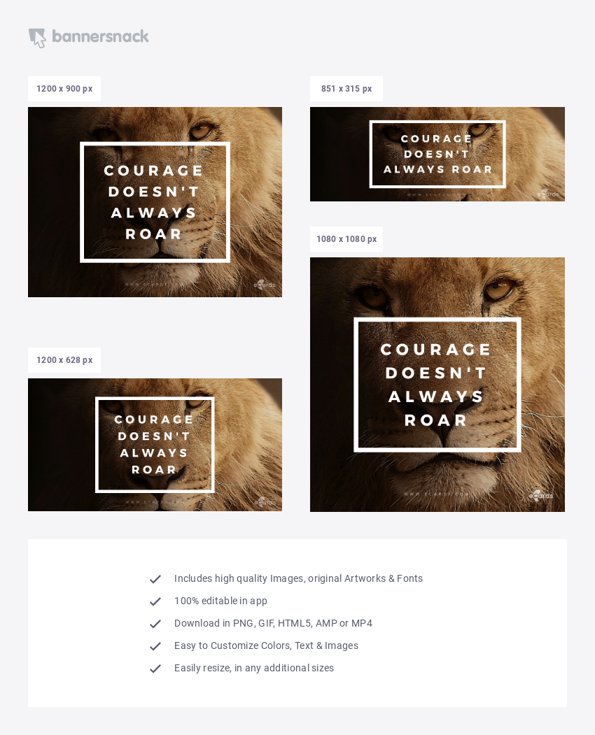 Take courage - eCard template - social