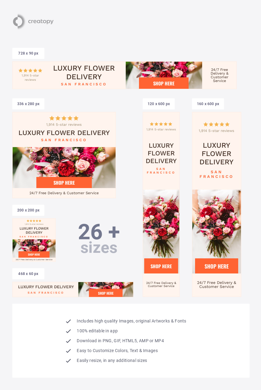 Luxury Flower Delivery - display