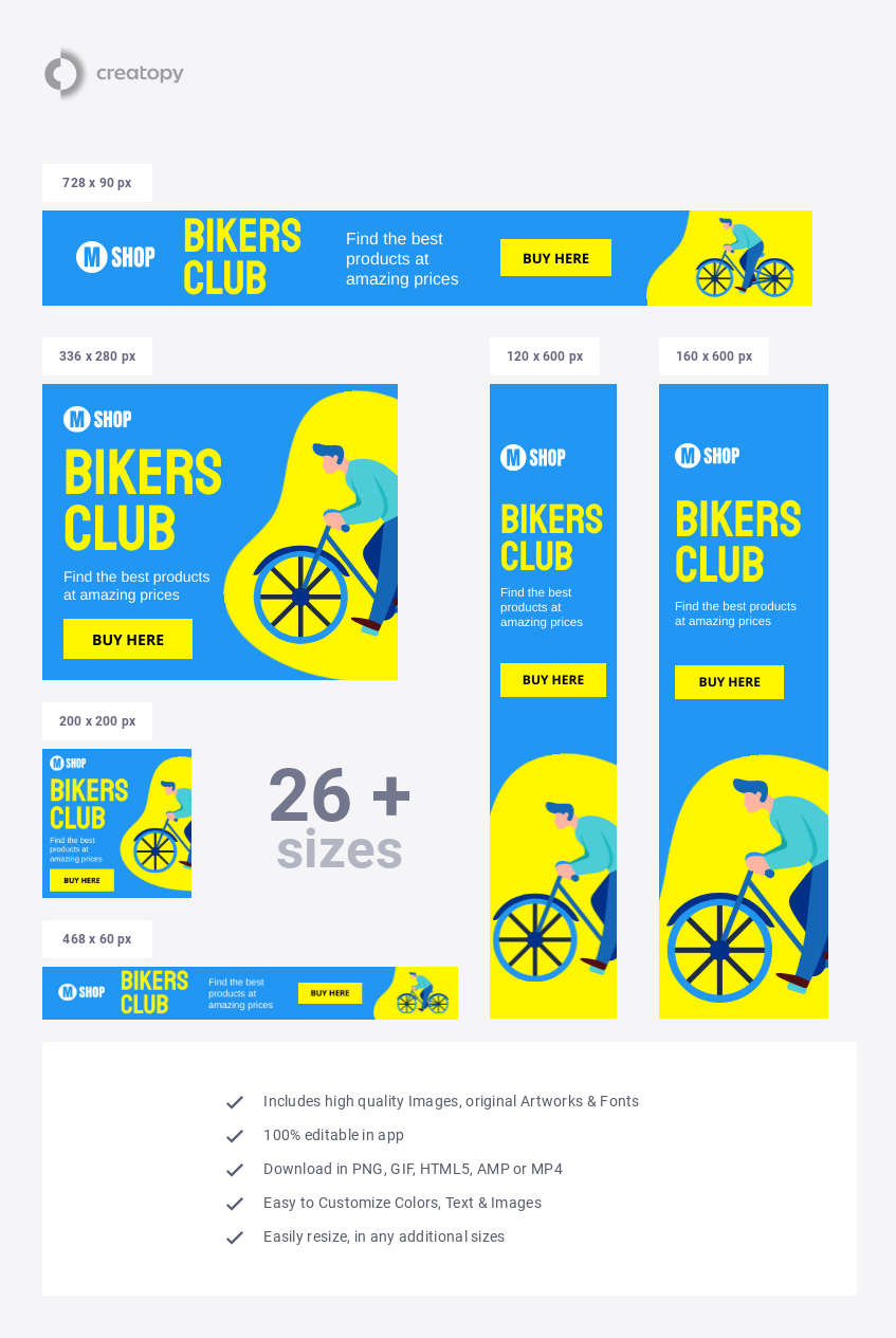Bikers Club Products for Amazing Prices  - display