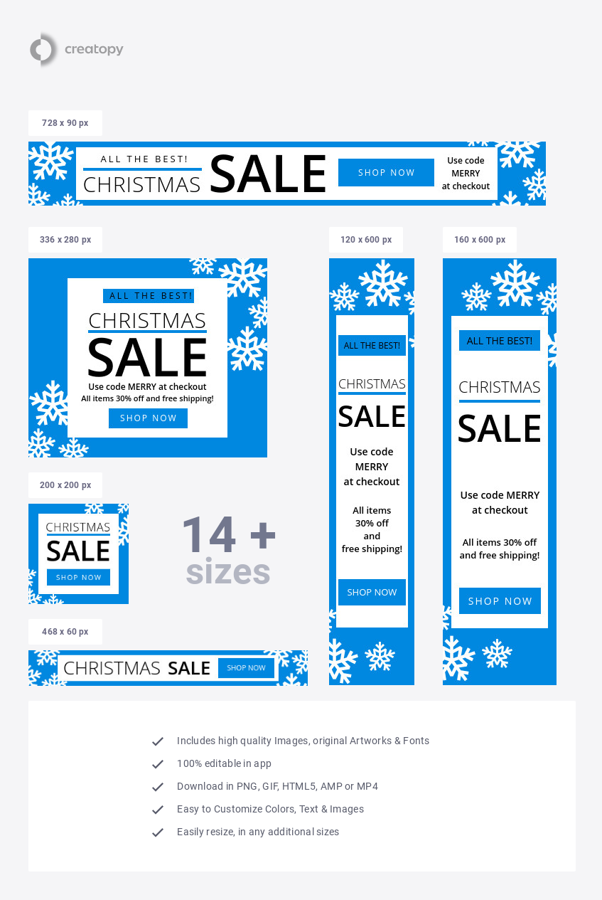 Christmas Decor Sale Flyer Ad Social Media Template