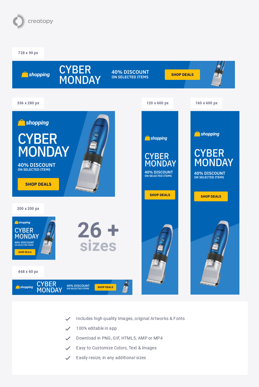 Cyber Monday Blue Shaver Discount - display