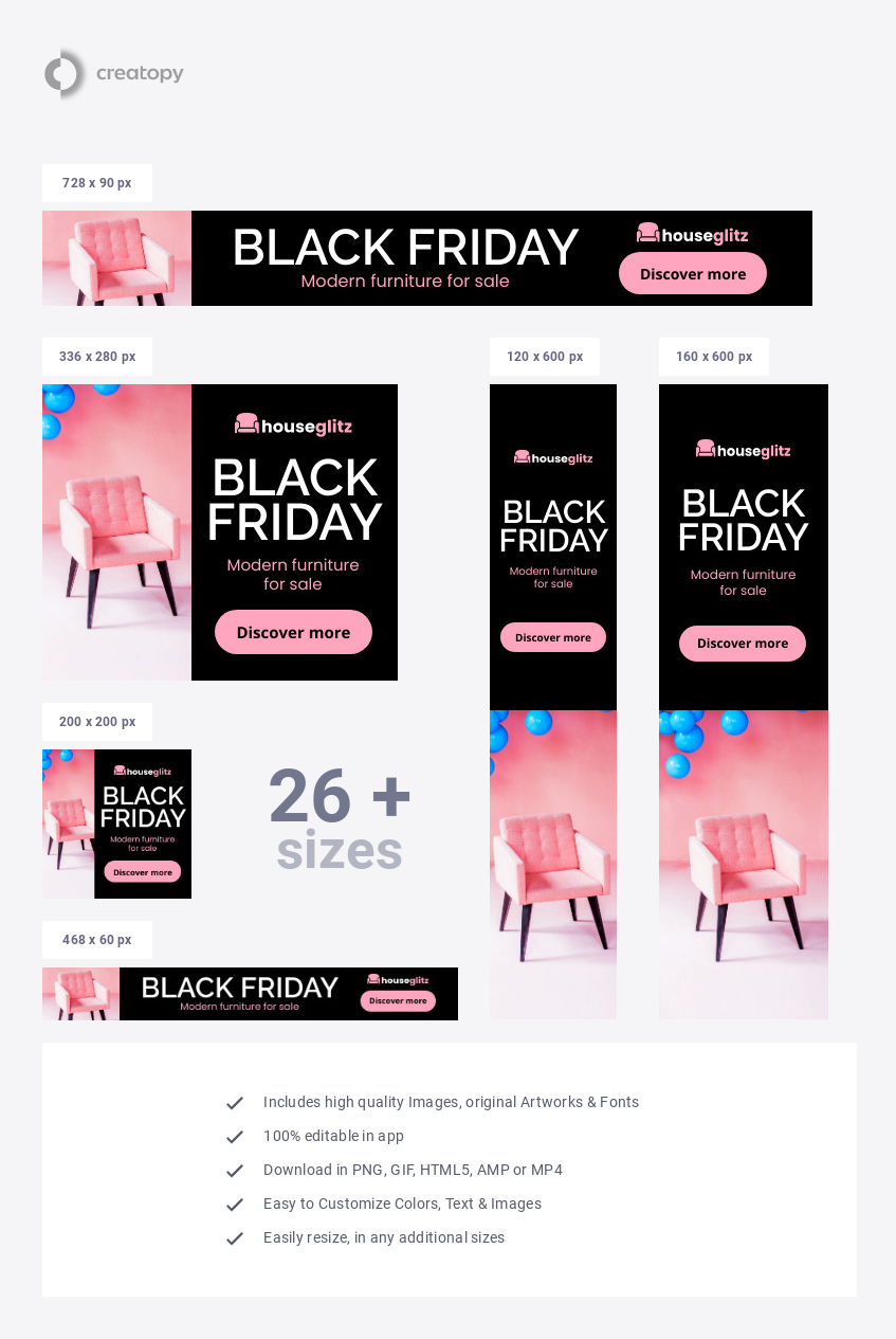 Black Friday Modern Pink Furniture Sale - display