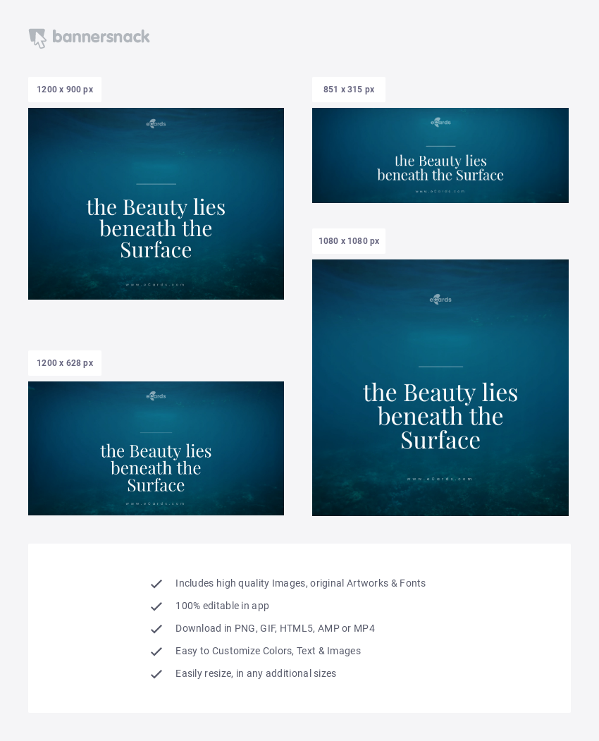 Beauty Quote - eCard template  - social