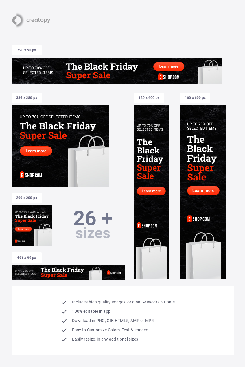 Black Friday White Bag Sale - display