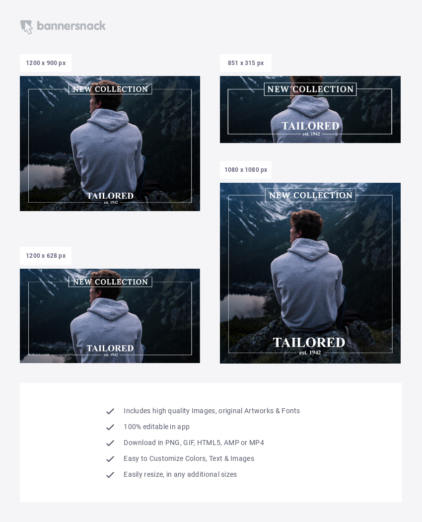 Outwear Nature Fashion Instagram Post Template - social