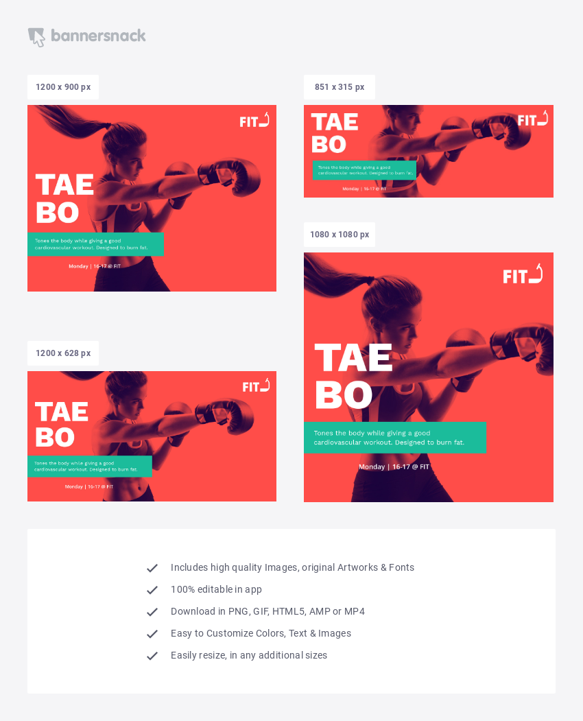 Tae Boe Studio Ad Template - social