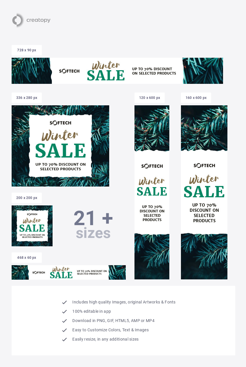 Christmas Pine Winter Sale - display