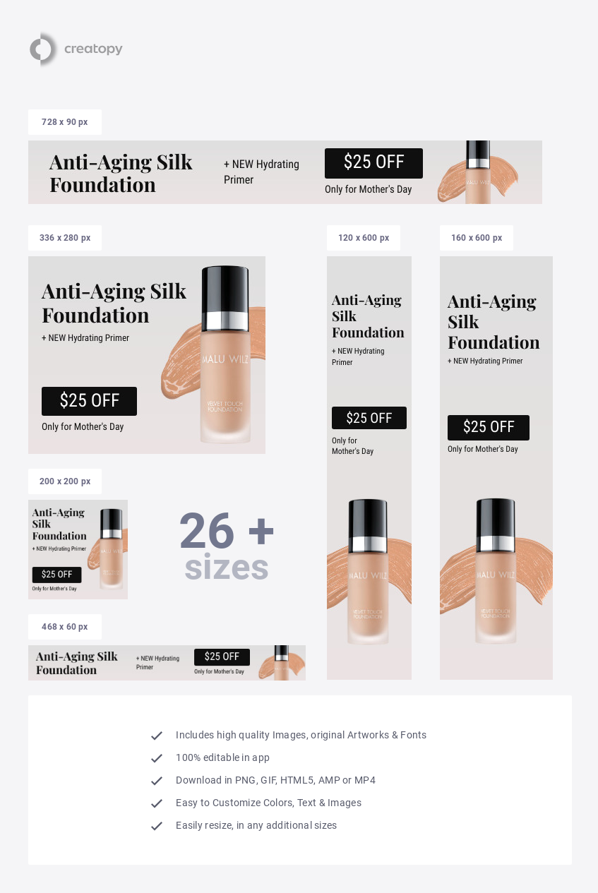 Mother's Day Anti Aging Foundation Promo - display