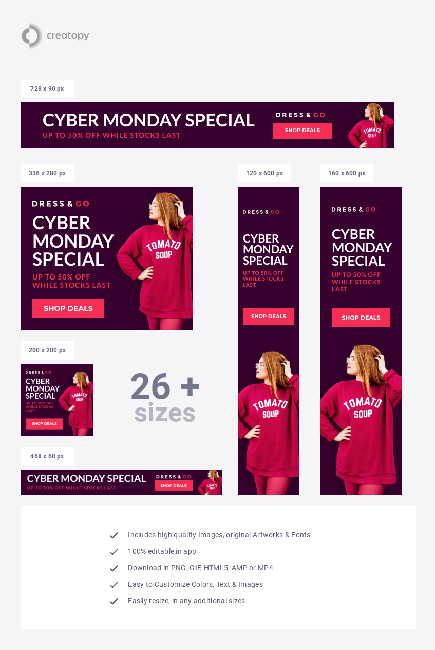 Cyber Monday Special Red Woman - display