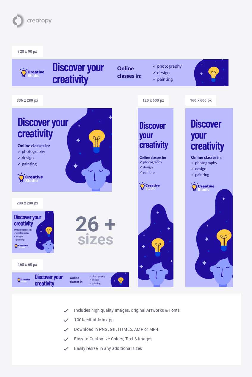 Discover Your Creativity Online Classes - display