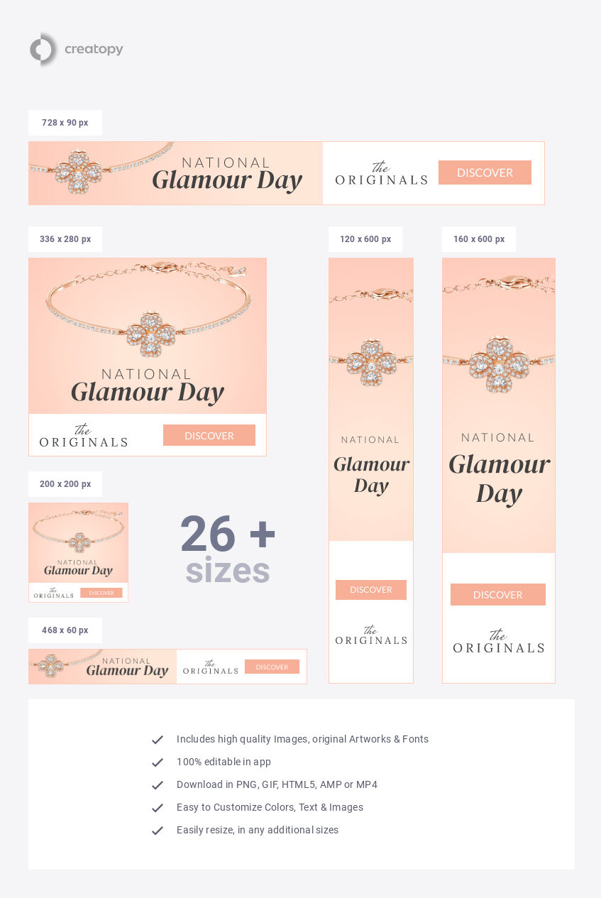 National Glamour Day Bracelet - display