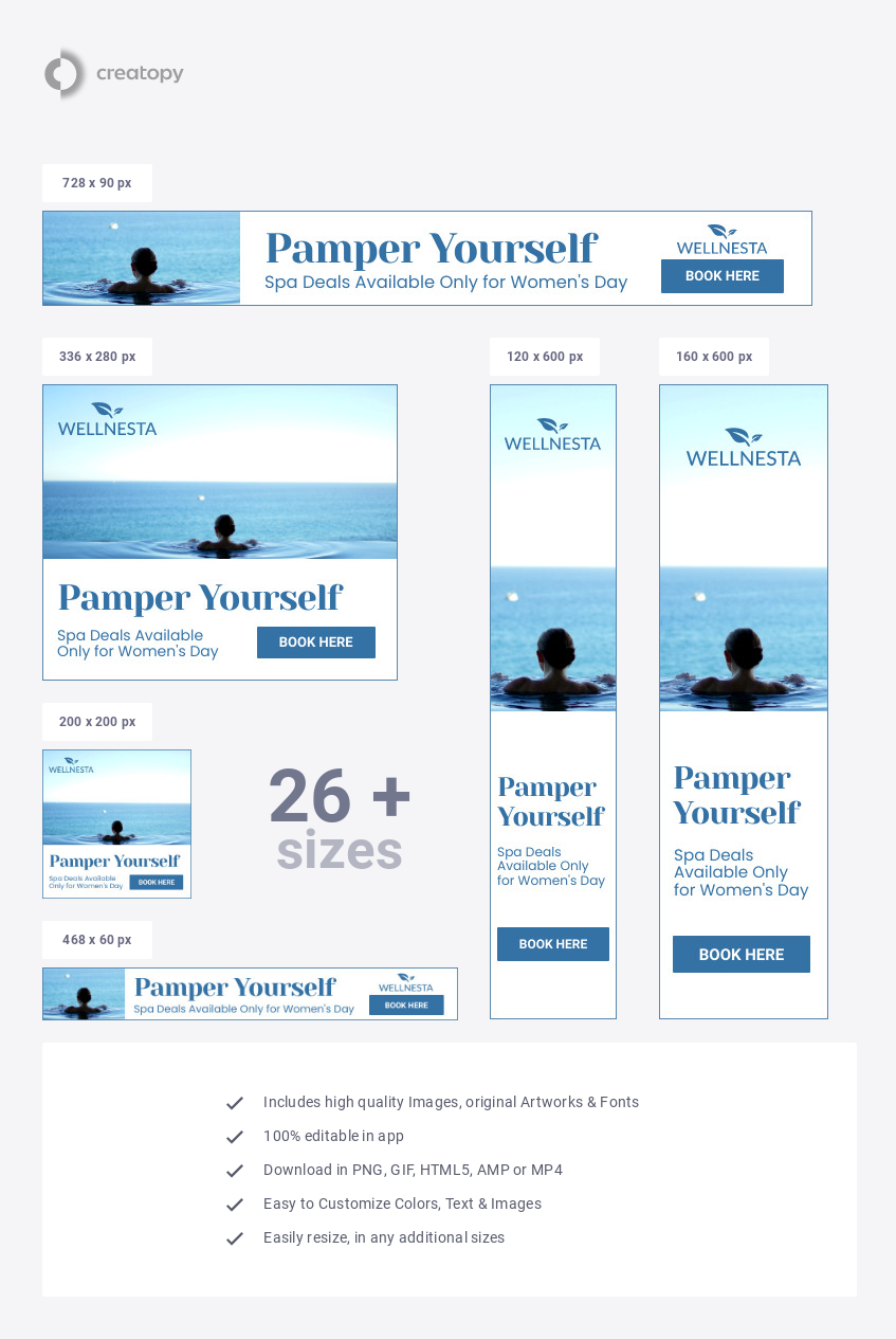 Wellness Pamper On Women's Day Ad Template - Creatopy