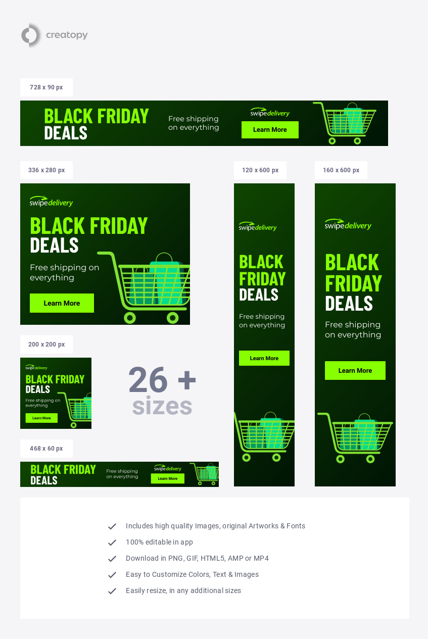 Green Delivery Black Friday - display
