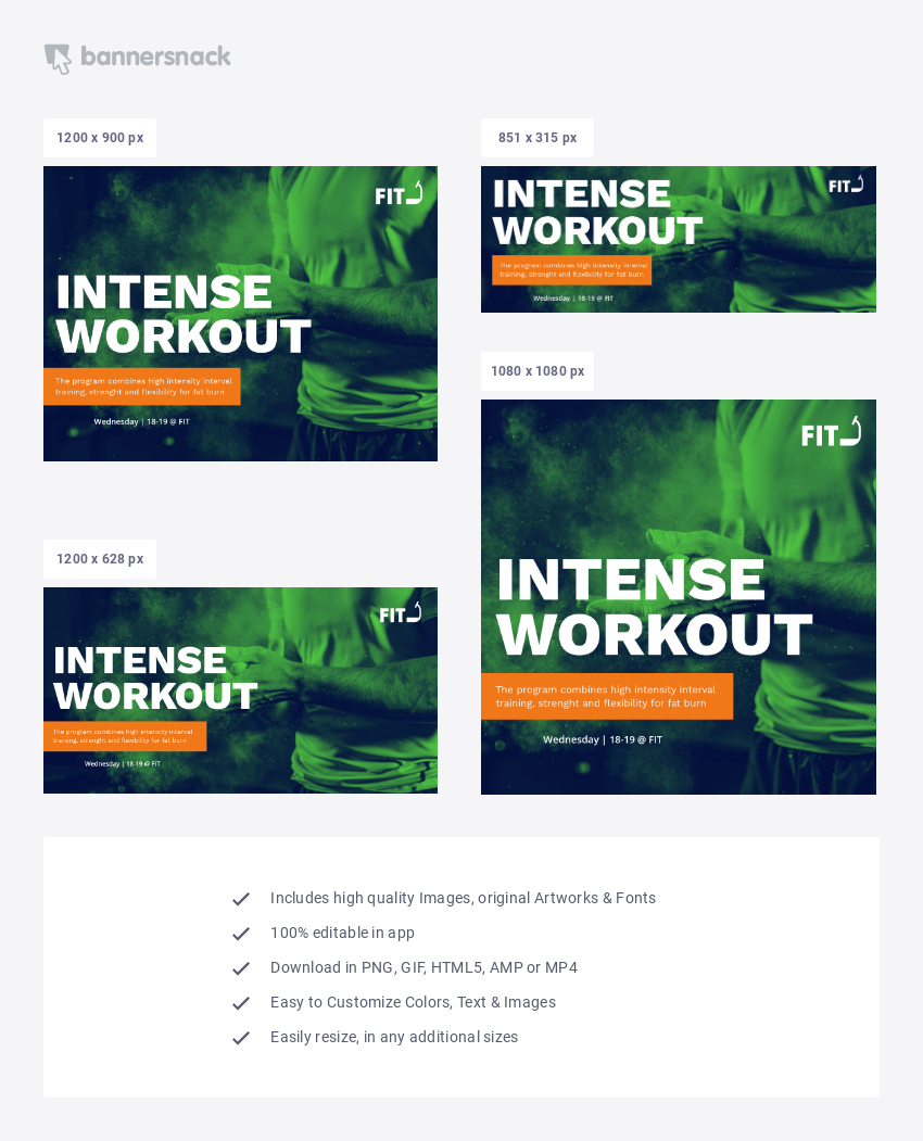 Workout - intense training - social