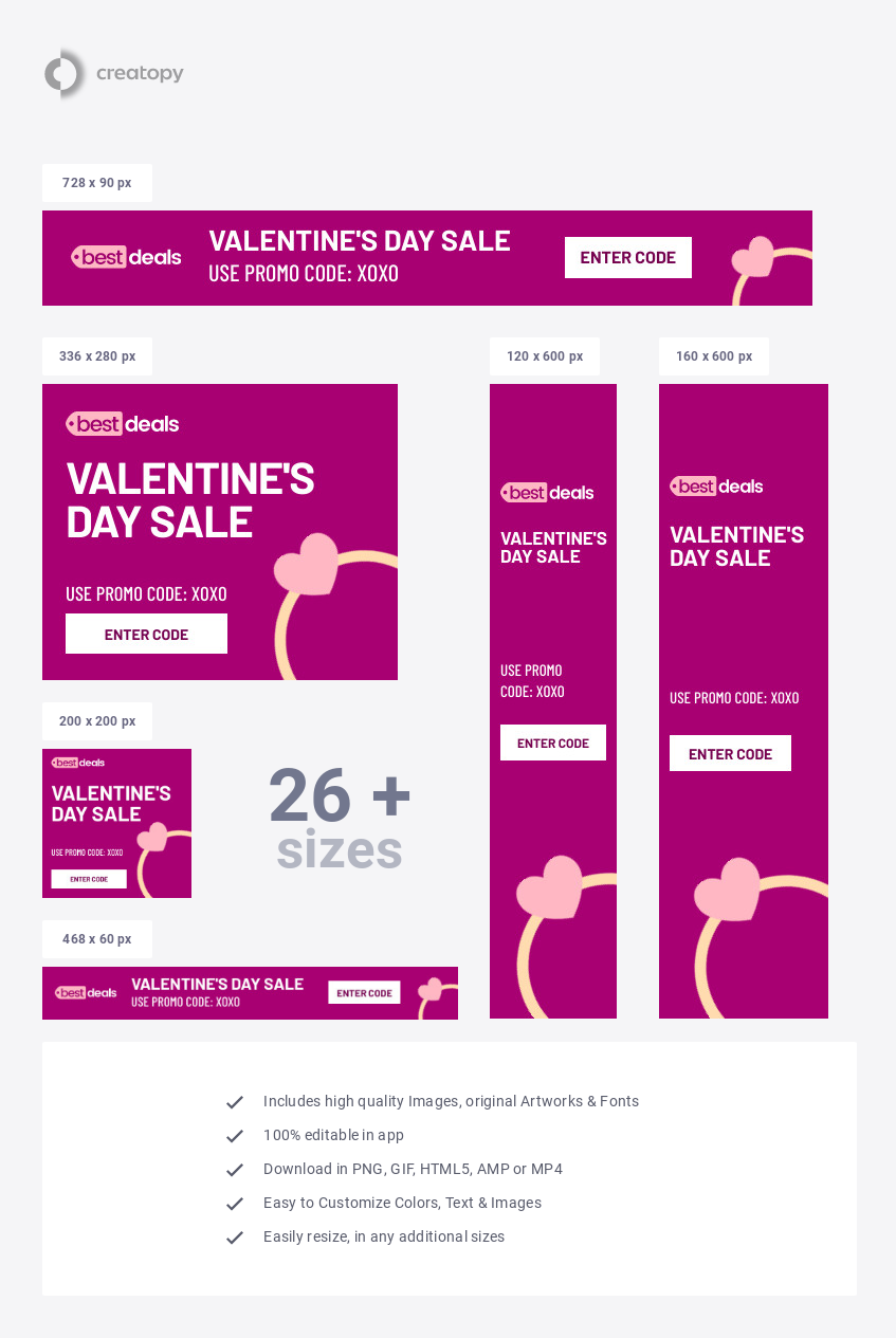 Valentine's Day Sale XOXO - display