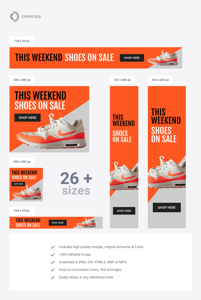 Orange Shoes on Sale This Weekend  - display