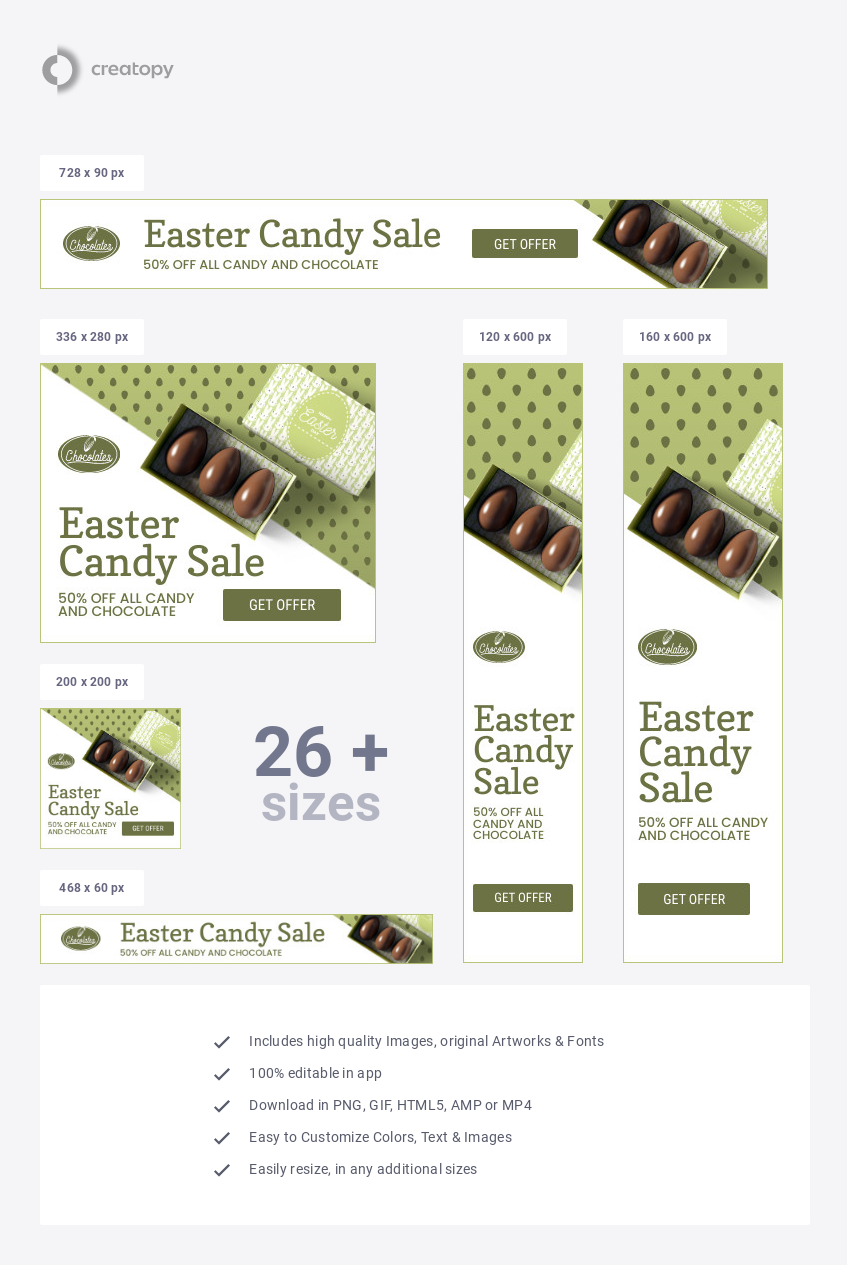 Green Easter Candy Sale - display