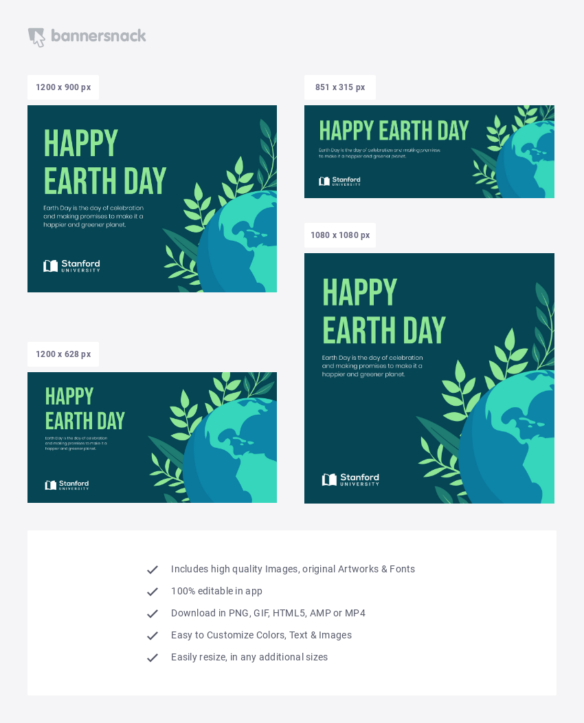 Happy Earth Day Planet Illustration - social
