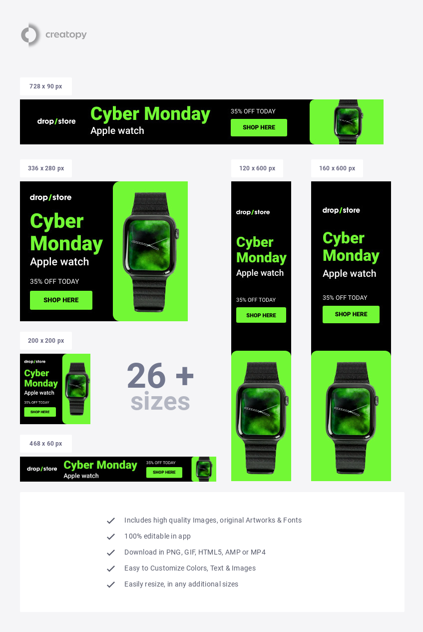 Cyber Monday Green Apple Watch - display