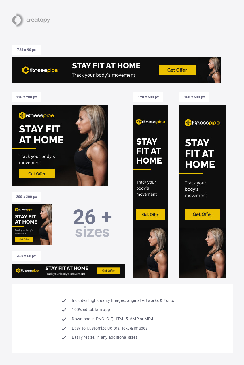 Stay Fit At Home Fitness - display