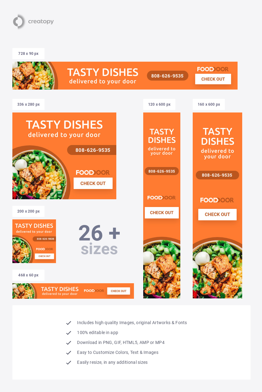Tasty Dishes Delivered to your Door - display